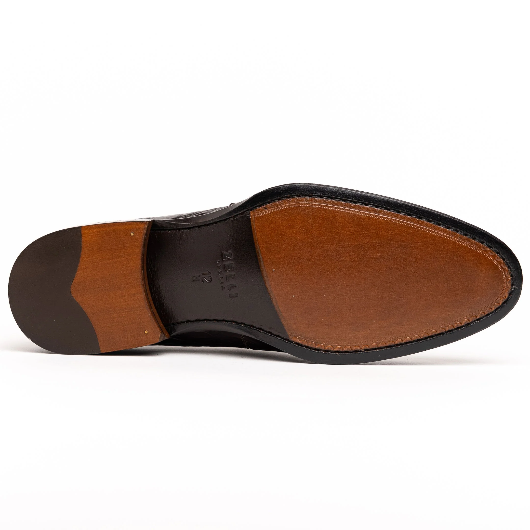 11-201-CGM ROMA Crocodile Penny Loafer, Cognac - Image 5