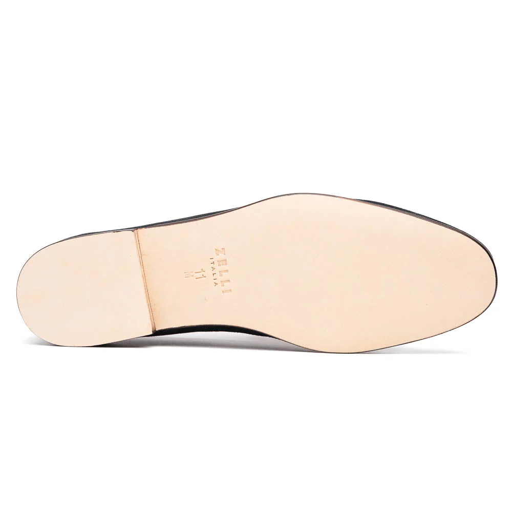 16-672-GRY Tippa Suede & Calfskin Penny Loafers Grey - Image 5