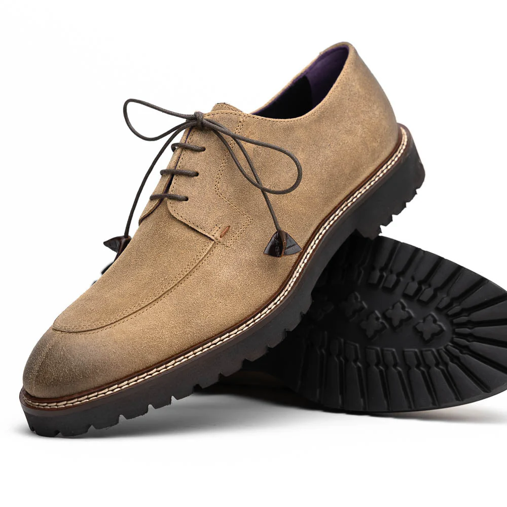 26-224-OAK CAMPO Sueded Goatskin Lace Up with Wax Finish, Oak - Image 4