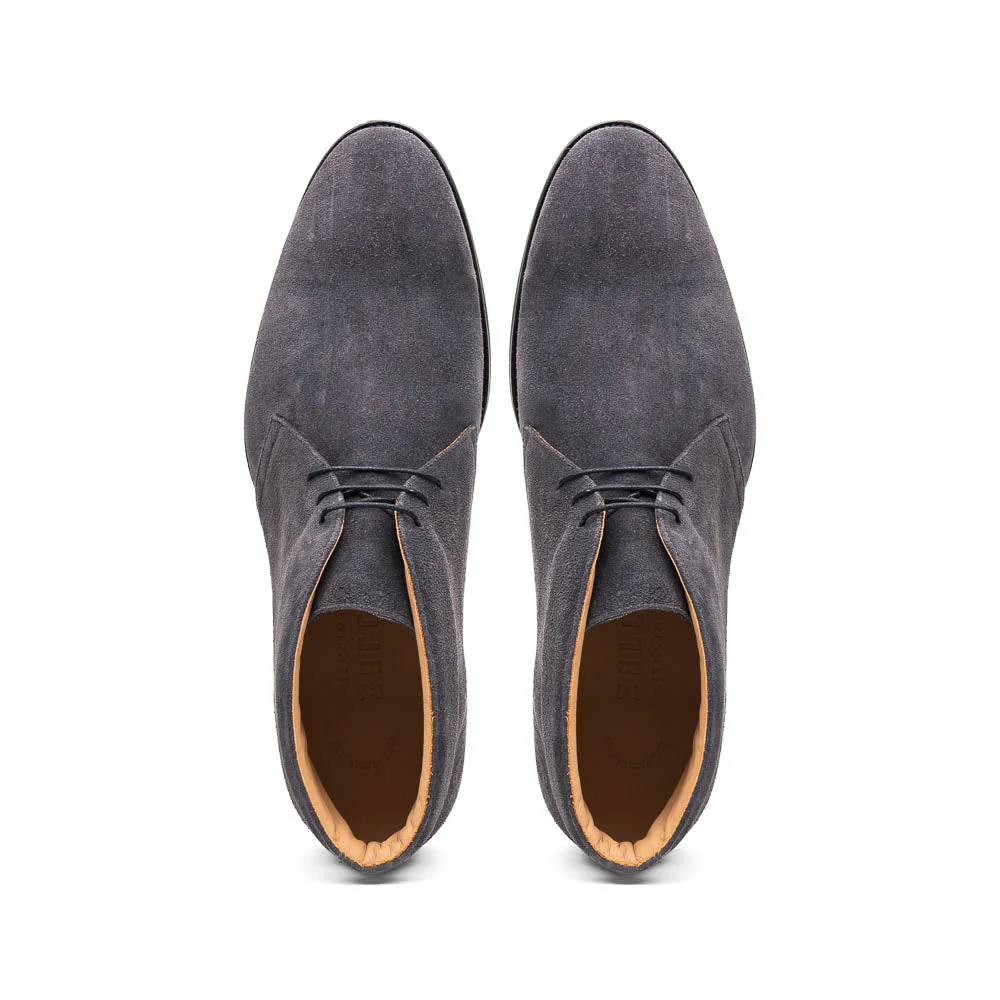 46-592-GRY MARCO Suede Calfskin Chukka Boot Grey - Image 5