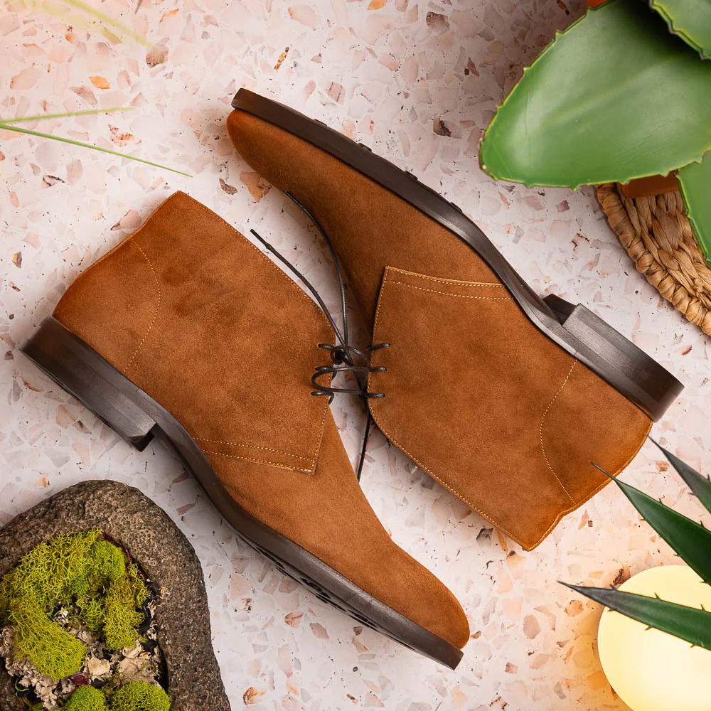 46-592-TOB MARCO Suede Calfskin Chukka Boot, Tobacco - Image 10