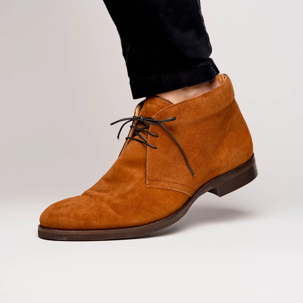 46-592-TOB MARCO Suede Calfskin Chukka Boot, Tobacco - Image 13