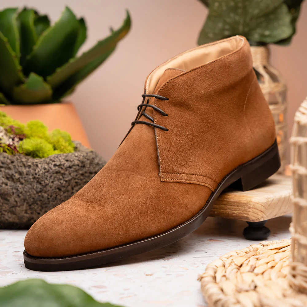 46-592-TOB MARCO Suede Calfskin Chukka Boot, Tobacco - Image 6