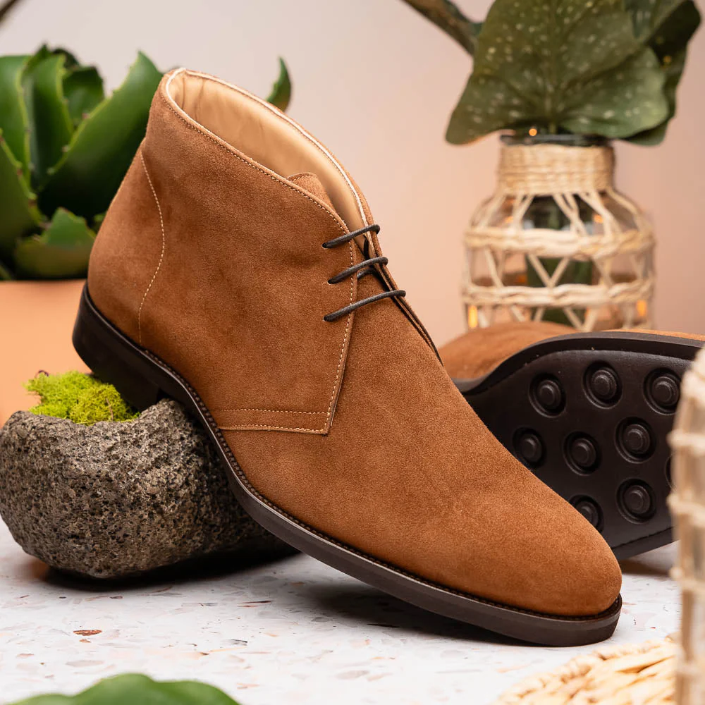 46-592-TOB MARCO Suede Calfskin Chukka Boot, Tobacco - Image 7