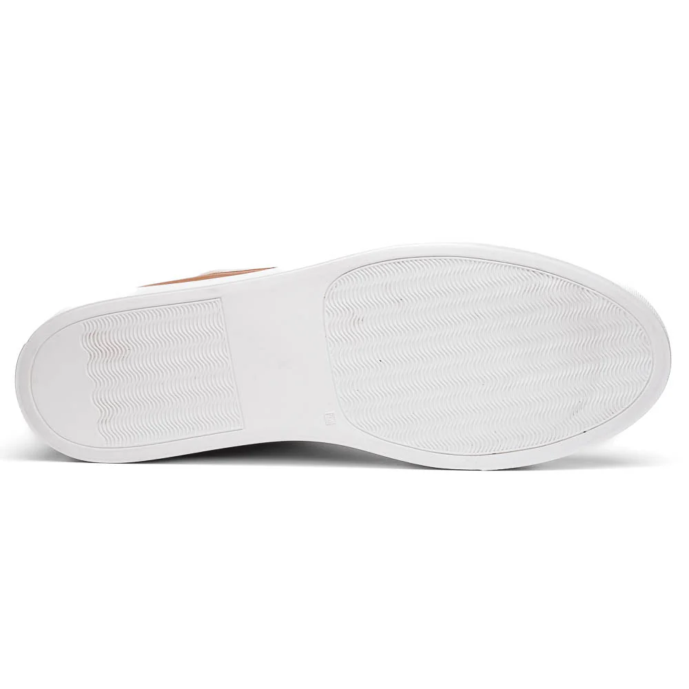 65-360-TPE LANDO Sueded Calfskin Sneaker Taupe - Image 5