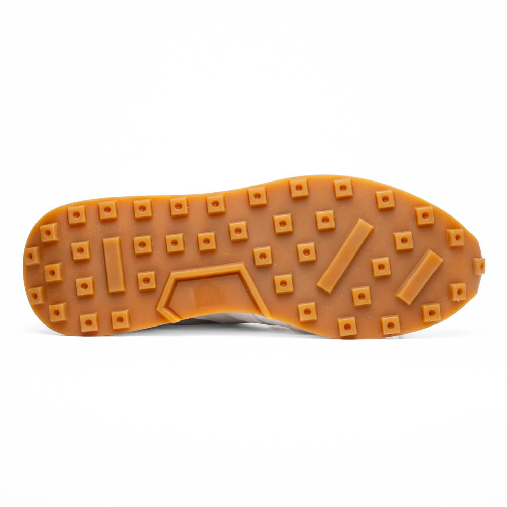 66-265-TPE ROXI Suede & Calfskin Sneaker, Taupe - Image 5