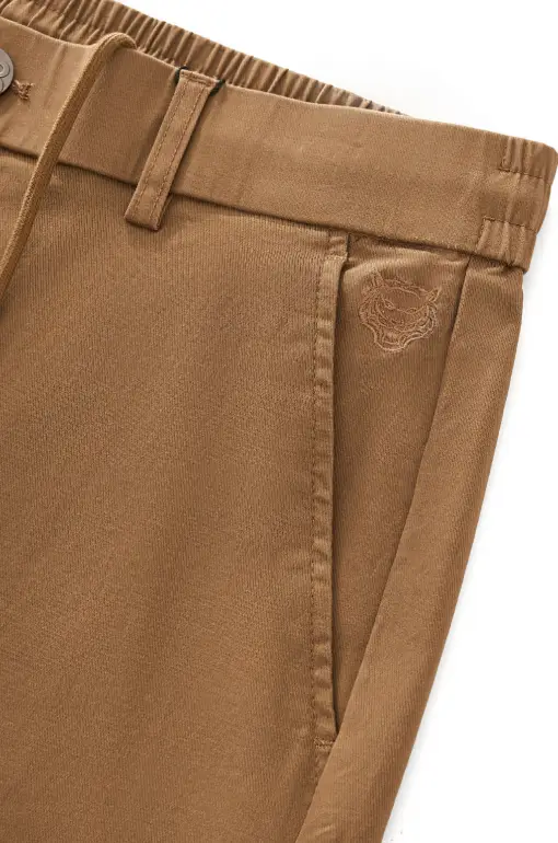 Apex Drawstring Stretch Shorts KHAKI - Image 4