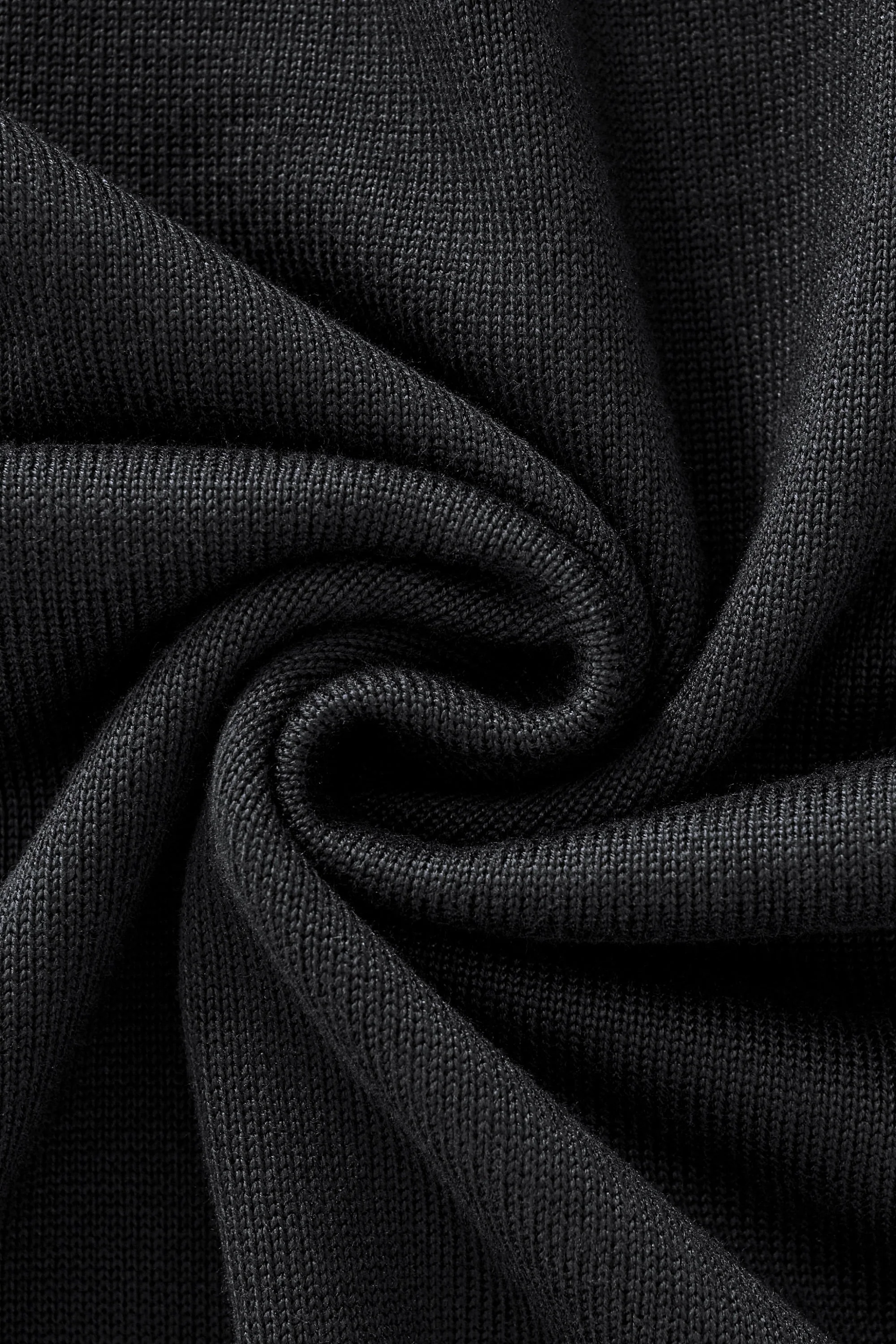 Axis Contrast Stitch Knit LS BLACK - Image 9