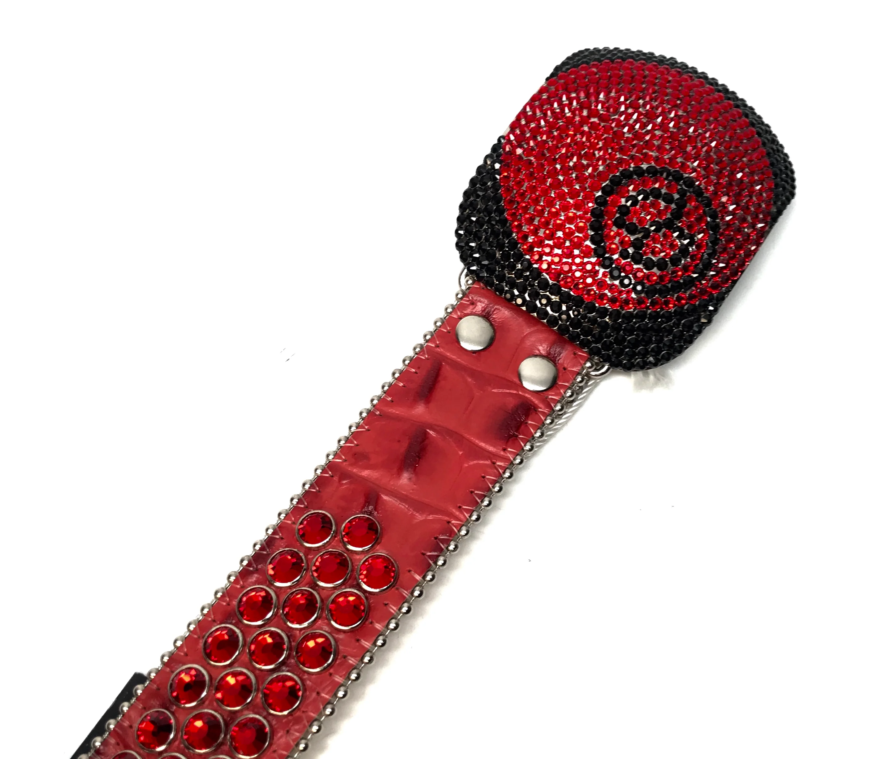 b.b. Simon '8 Ball' Blood Red Crystal Belt - Image 5