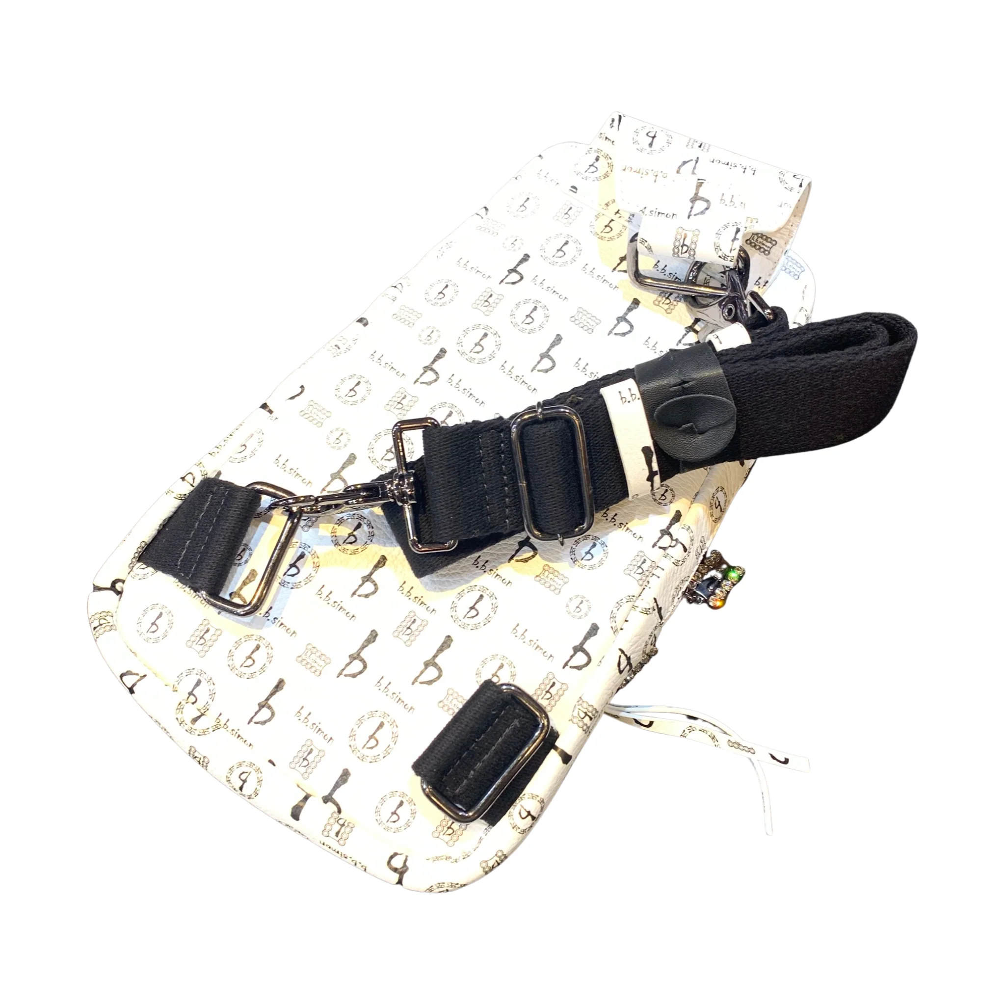 b.b. Simon BB Pattern Sling Bag - White - Image 3