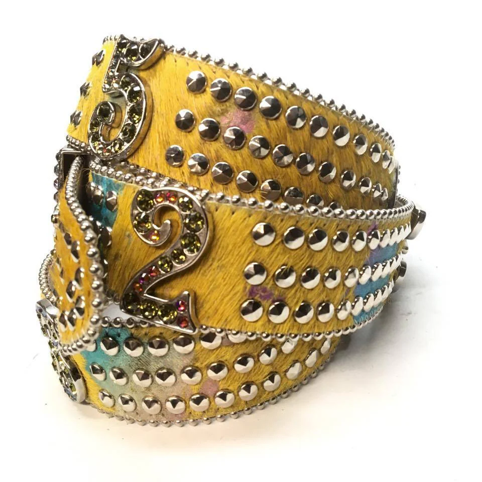b.b. Simon "Yellow Number Belt" Crystal Belt - Image 4