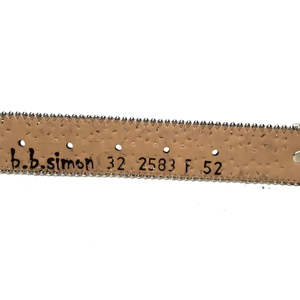 b.b. Simon Big Block Silver Crystal Belt - Image 6