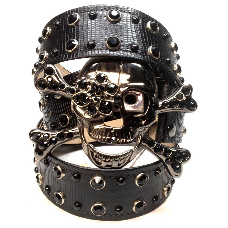 b.b. Simon "Lizard Black Skull" Crystal Belt - Image 3