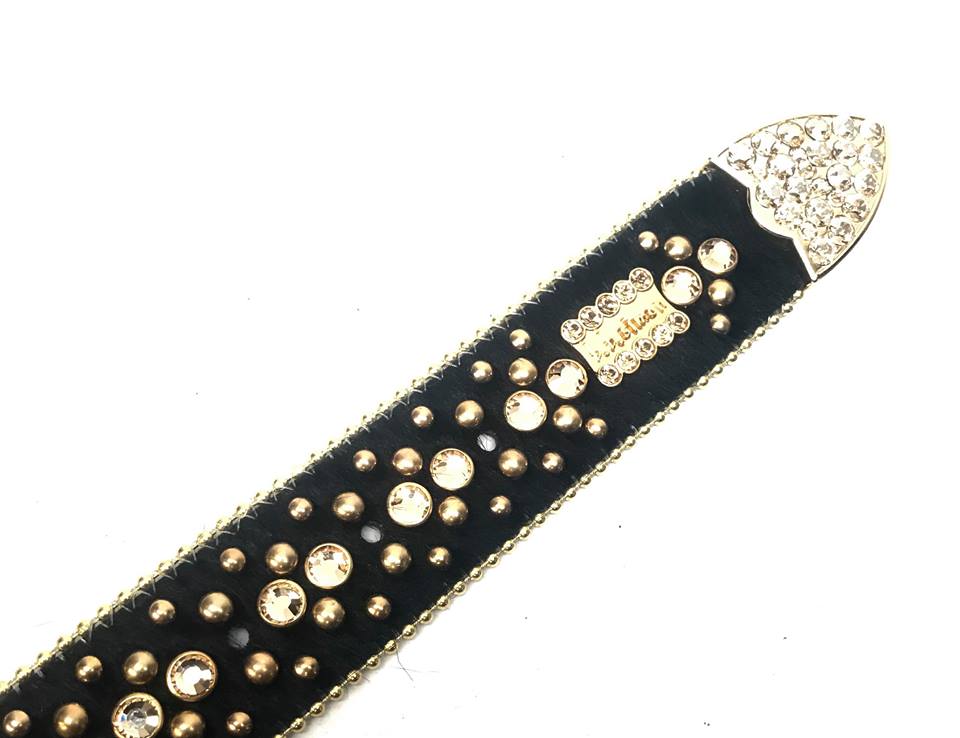 b.b. Simon Black & Gold Pony Hair Fully Loaded Belt - Image 3
