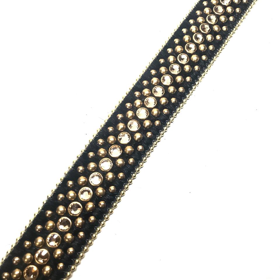 b.b. Simon Black & Gold Pony Hair Fully Loaded Belt - Image 5