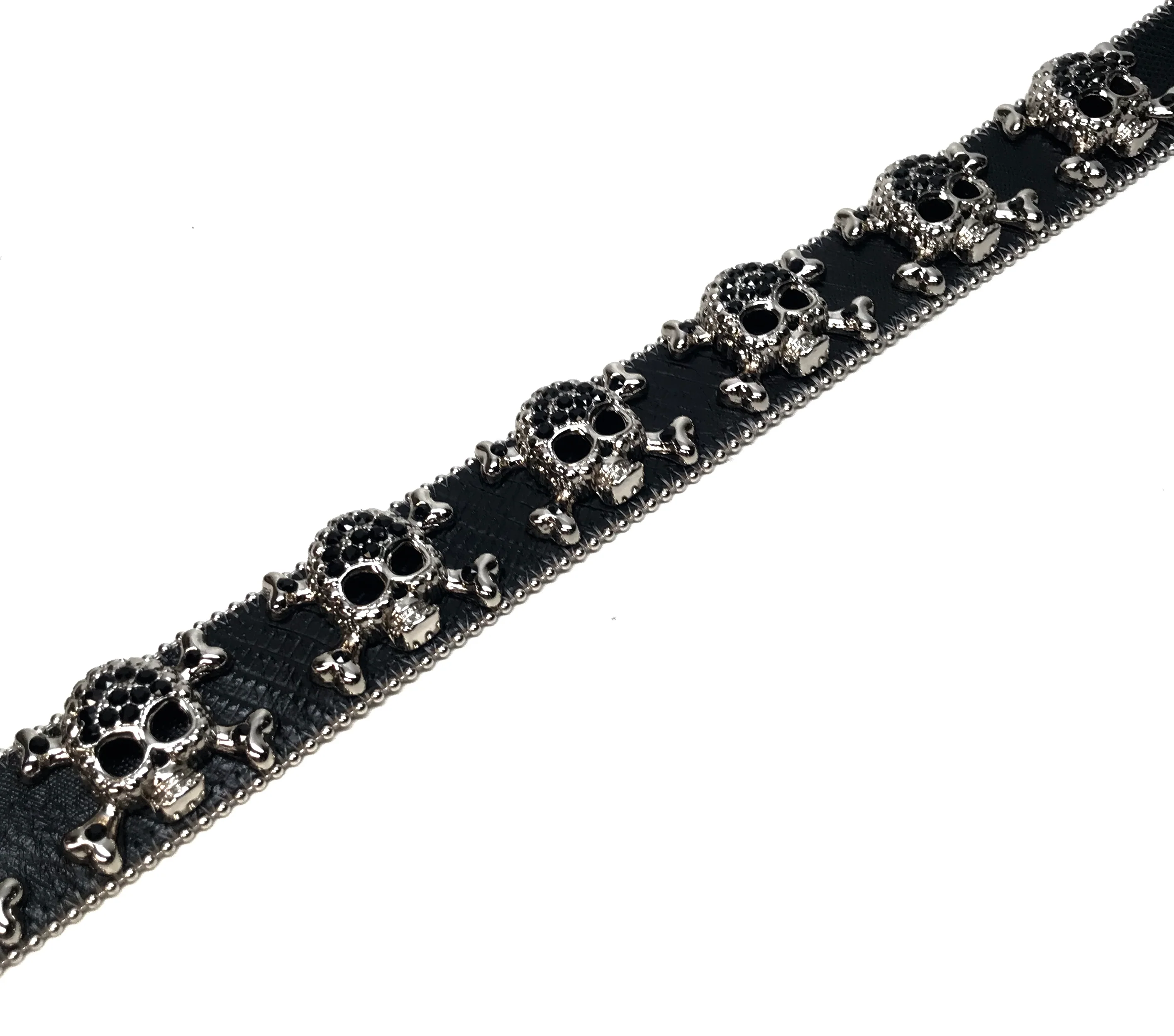 b.b. Simon Black Skull Fully Loaded Crystal Belt - Image 6
