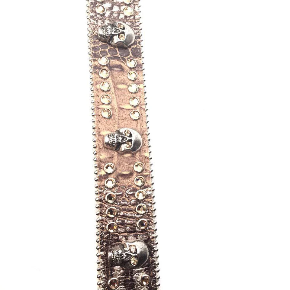 b.b. Simon Bronze Skull Crystal Belt - Image 3