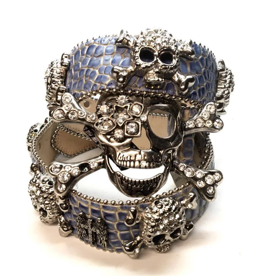 b.b. Simon 2677 "Blue Croc Pirate" Crystal Belt - Image 4