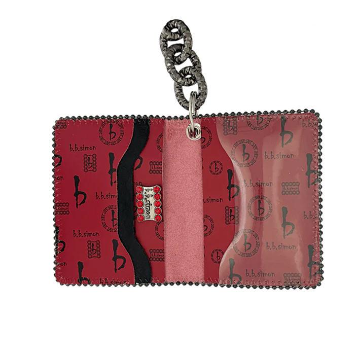 b.b. Simon Chain Wallet- bb Pattern Red/ Lt.Siam - Image 2