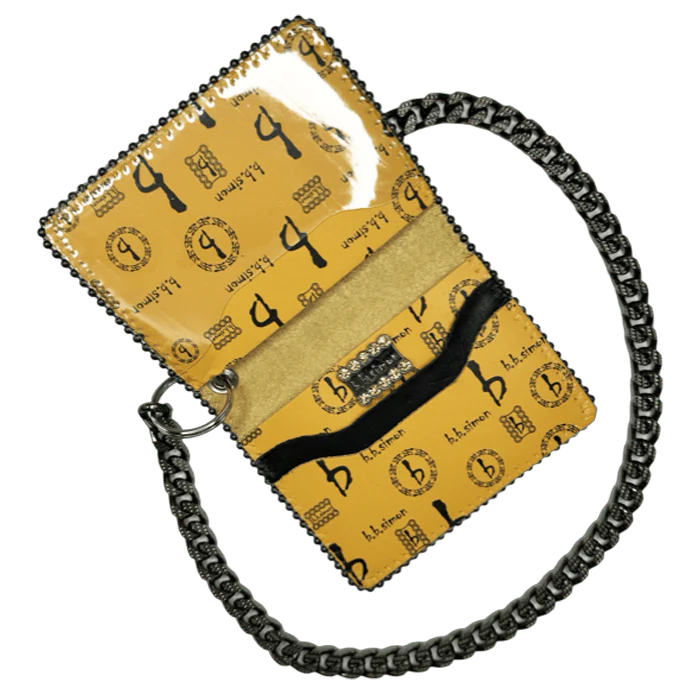 b.b. Simon Chain Wallet – Butterscotch bb Pattern - Image 3