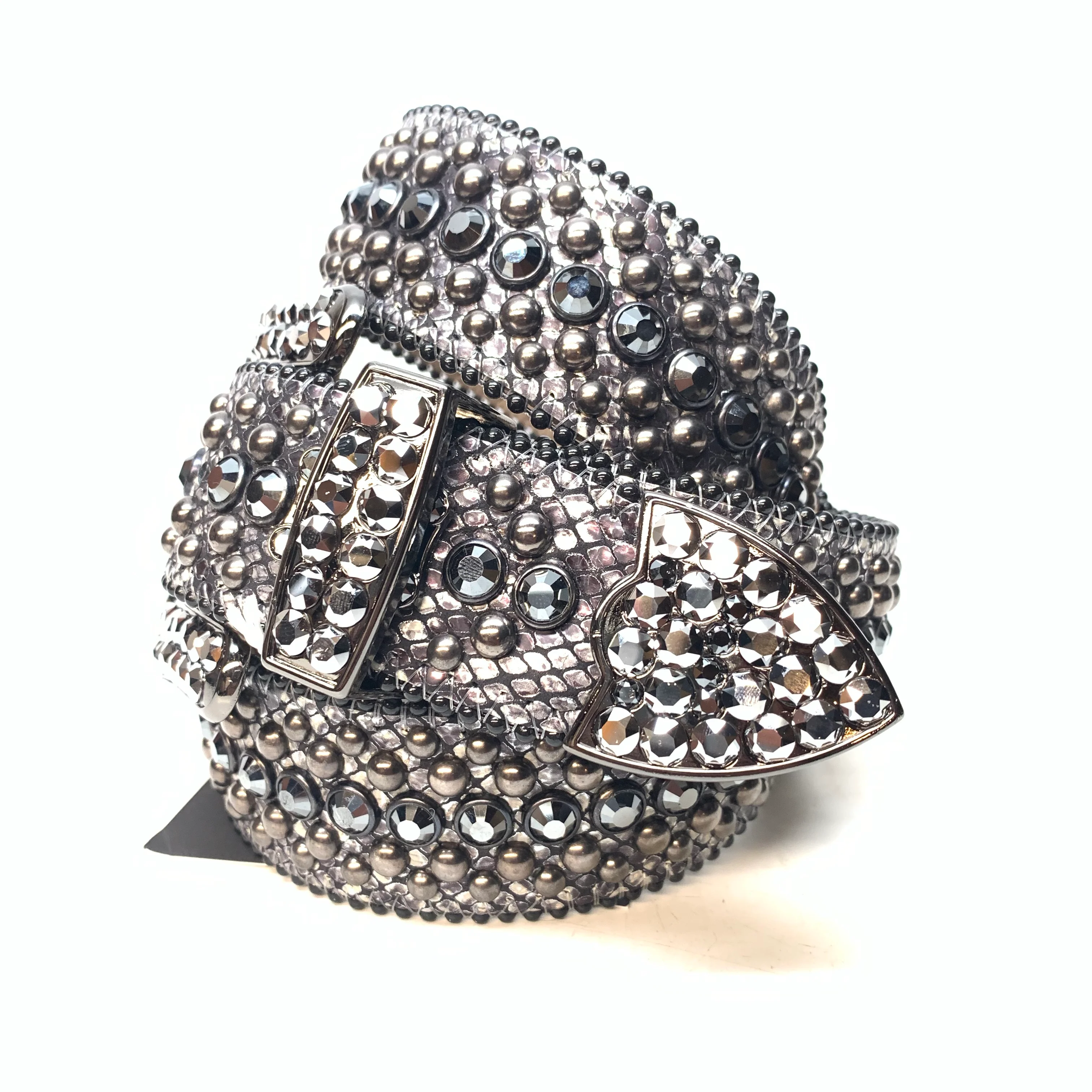 b.b. Simon chrome fully loaded swarovski crystal belt - Image 2