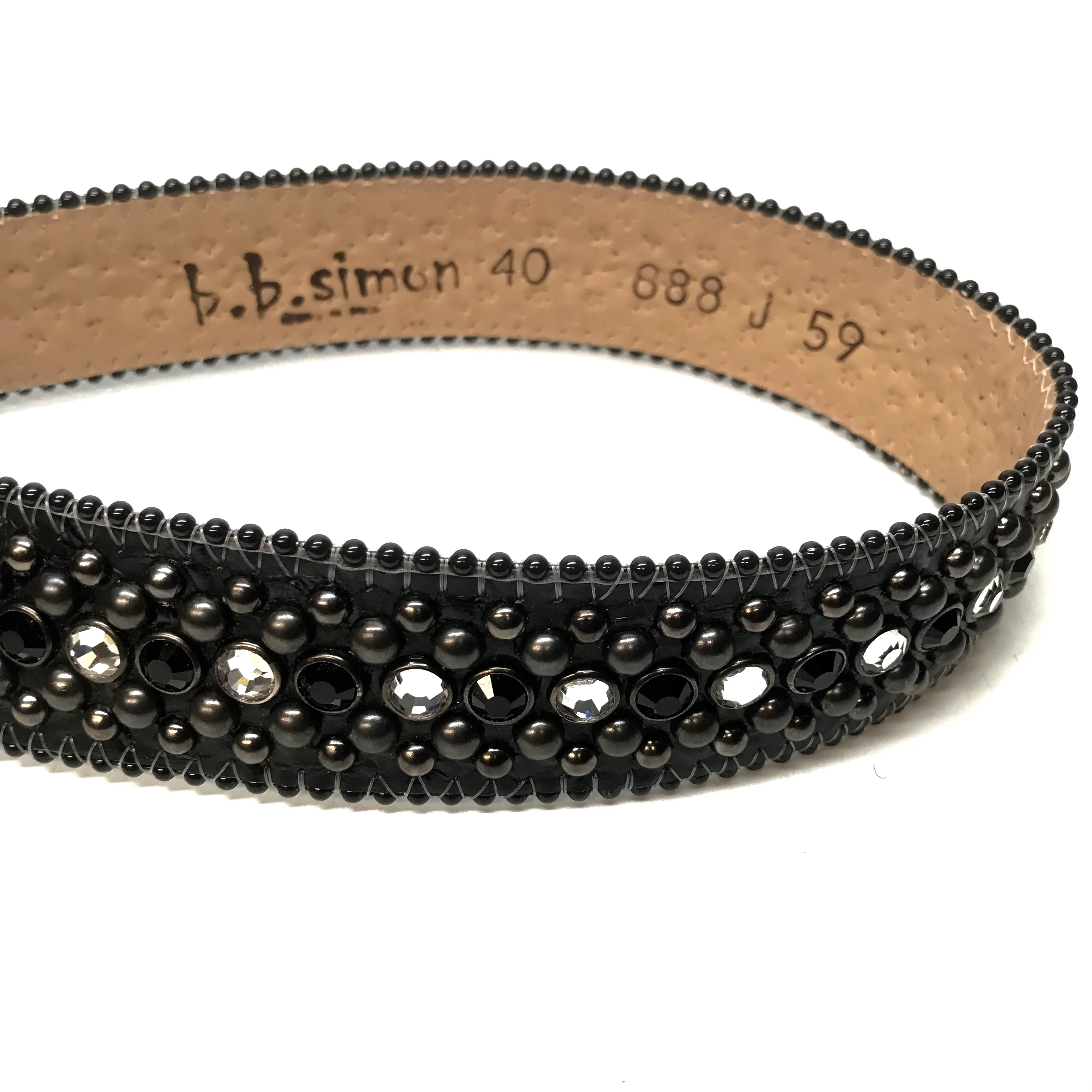 b.b. Simon Classic '8 Ball' Black Crystal Belt - Image 5