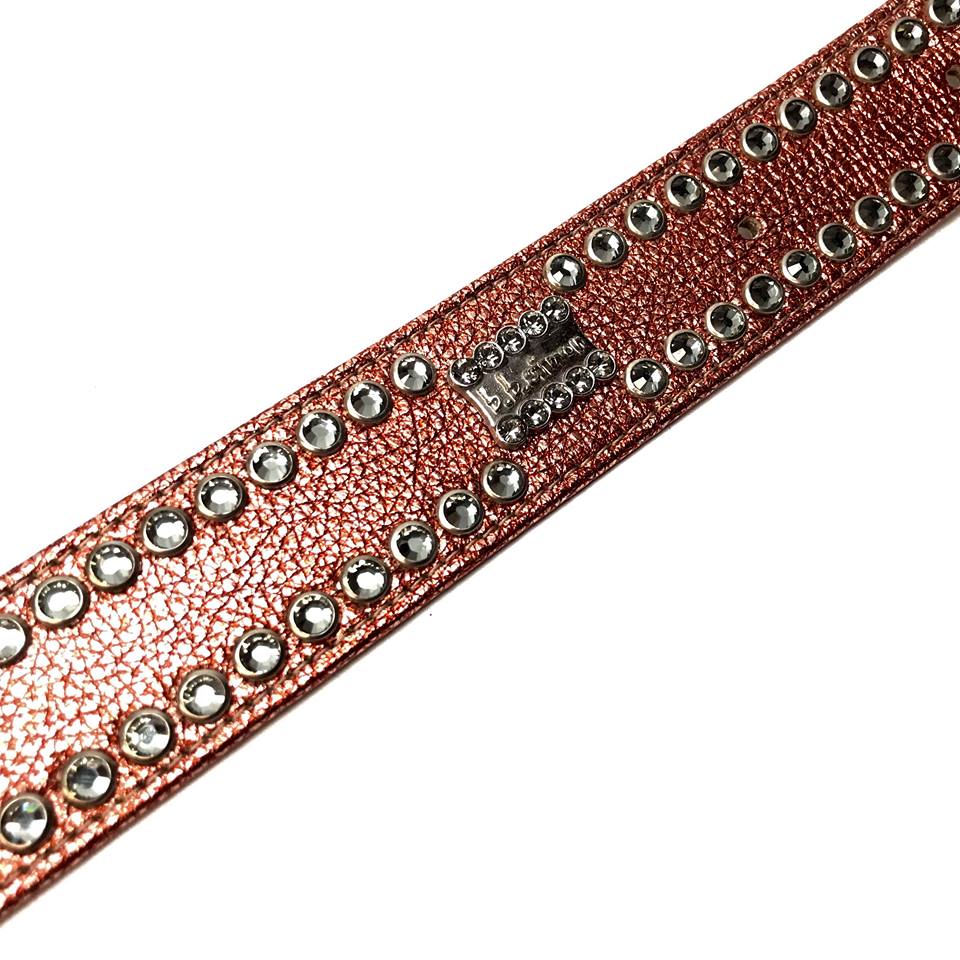 b.b. Simon 'Cross Orange Chrome' Double Row Crystal Belt - Image 5
