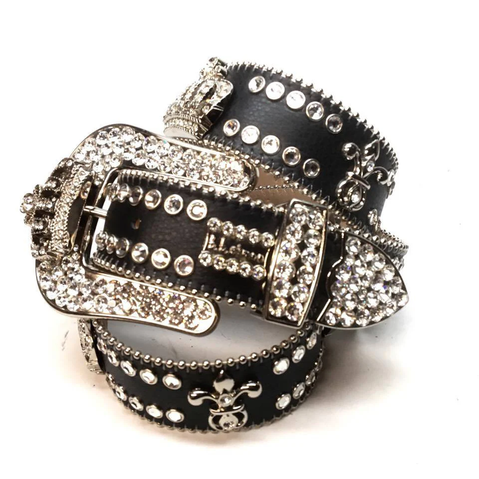 b.b. Simon "Jet Black Crown" Crystal Belt - Image 3