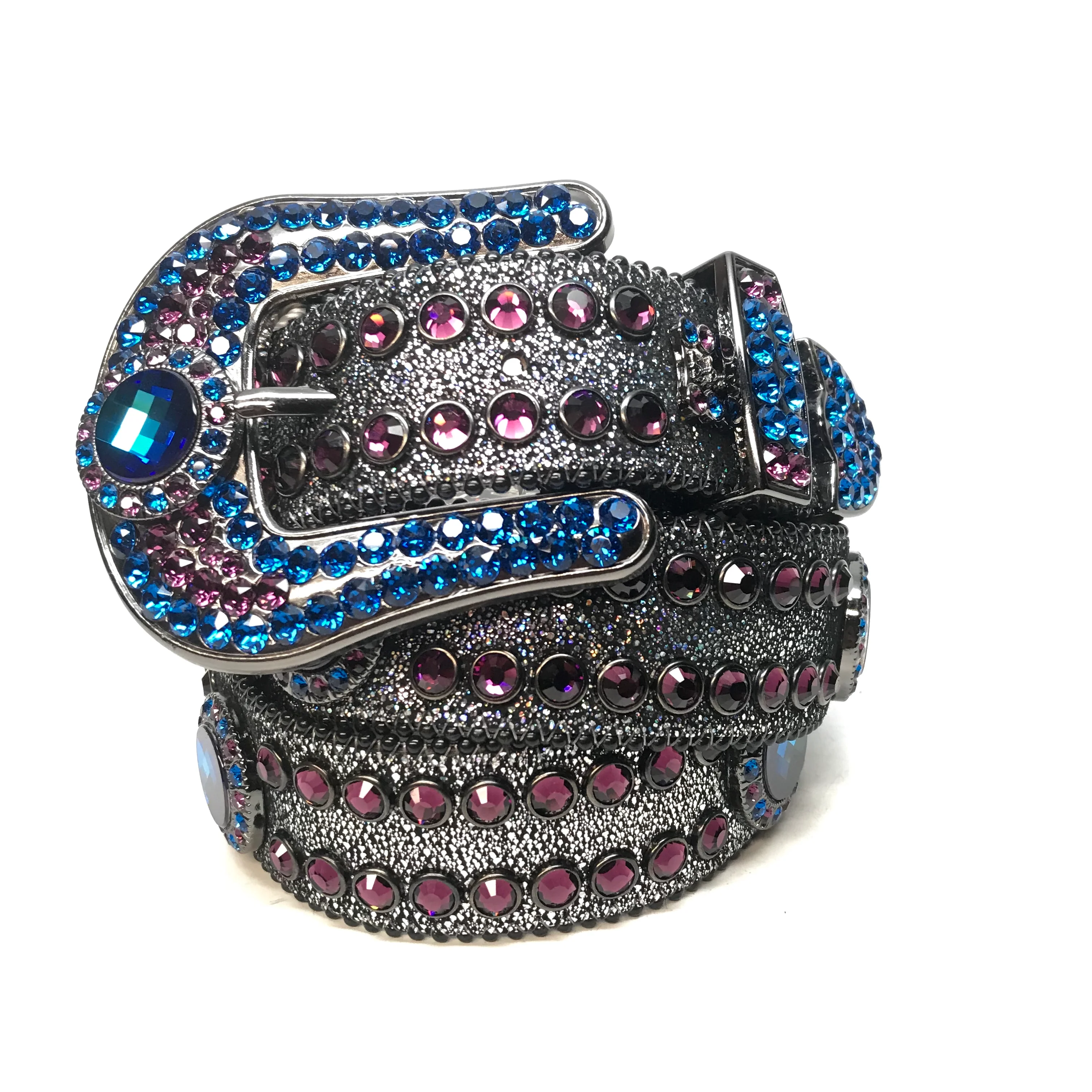 b.b. Simon 'Galaxy' Purple Blue Fully Loaded Crystal Belt - Image 3