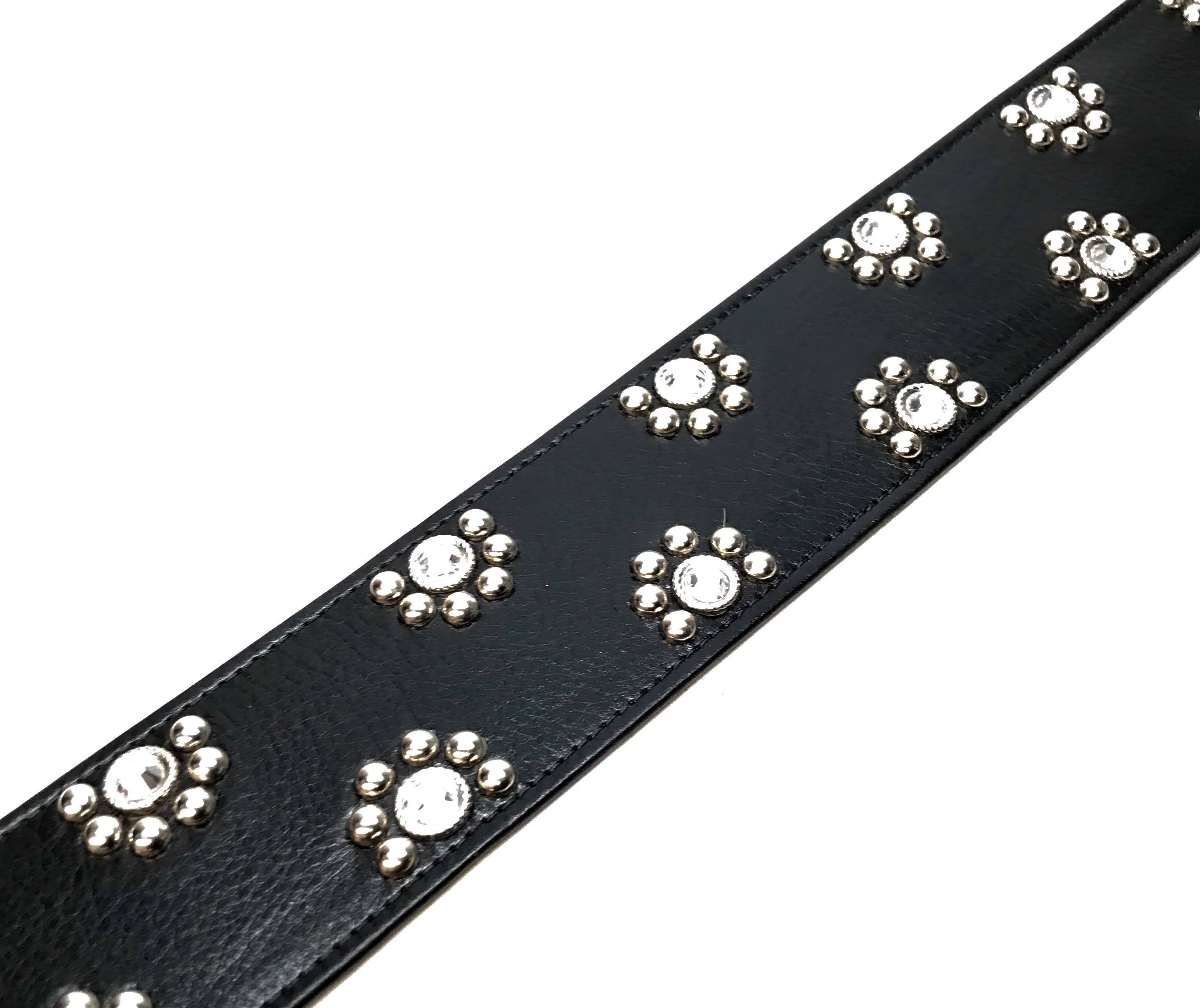 b.b. Simon 'Floral Lambskin' Thick 2.5" Crystal Belt - Image 3