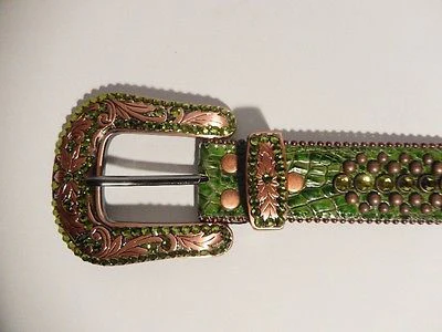 b.b. Simon "Forest Green" Crystal Belt - Image 2