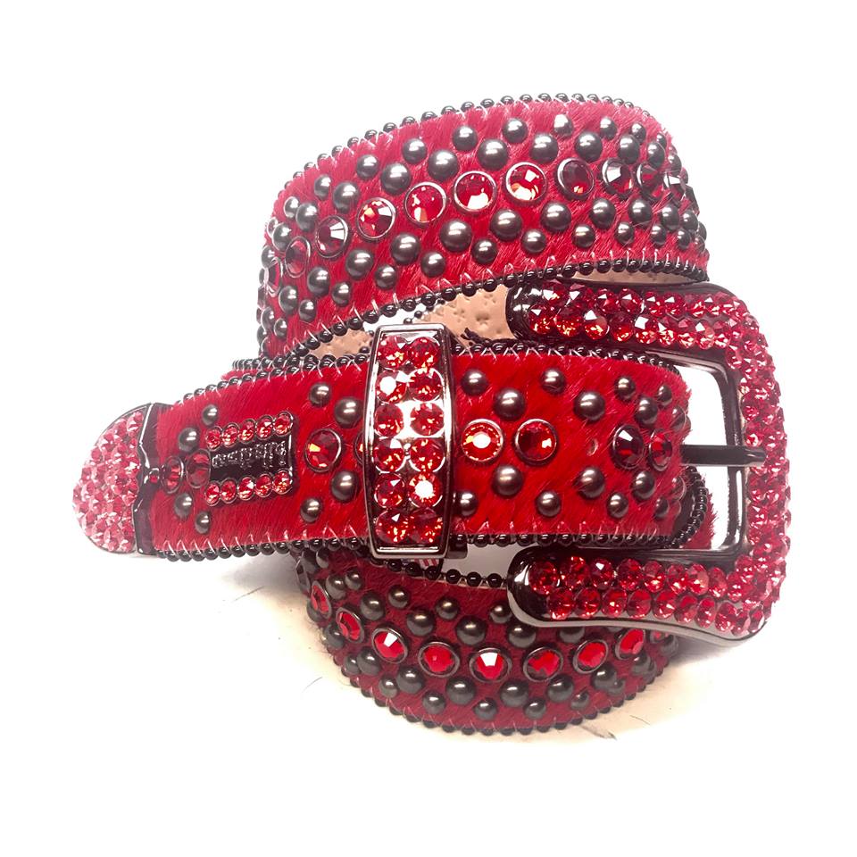 b.b. Simon Fully Loaded 'Blood Red' Pony Crystal Belt - Image 6