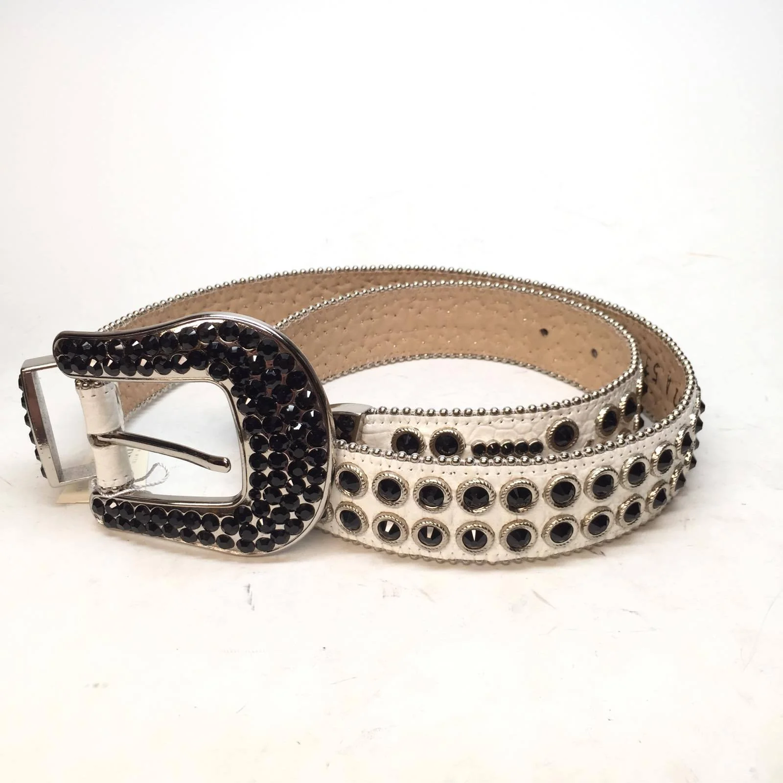 b.b. Simon Fully loaded White Black Crystal Belt - Image 2