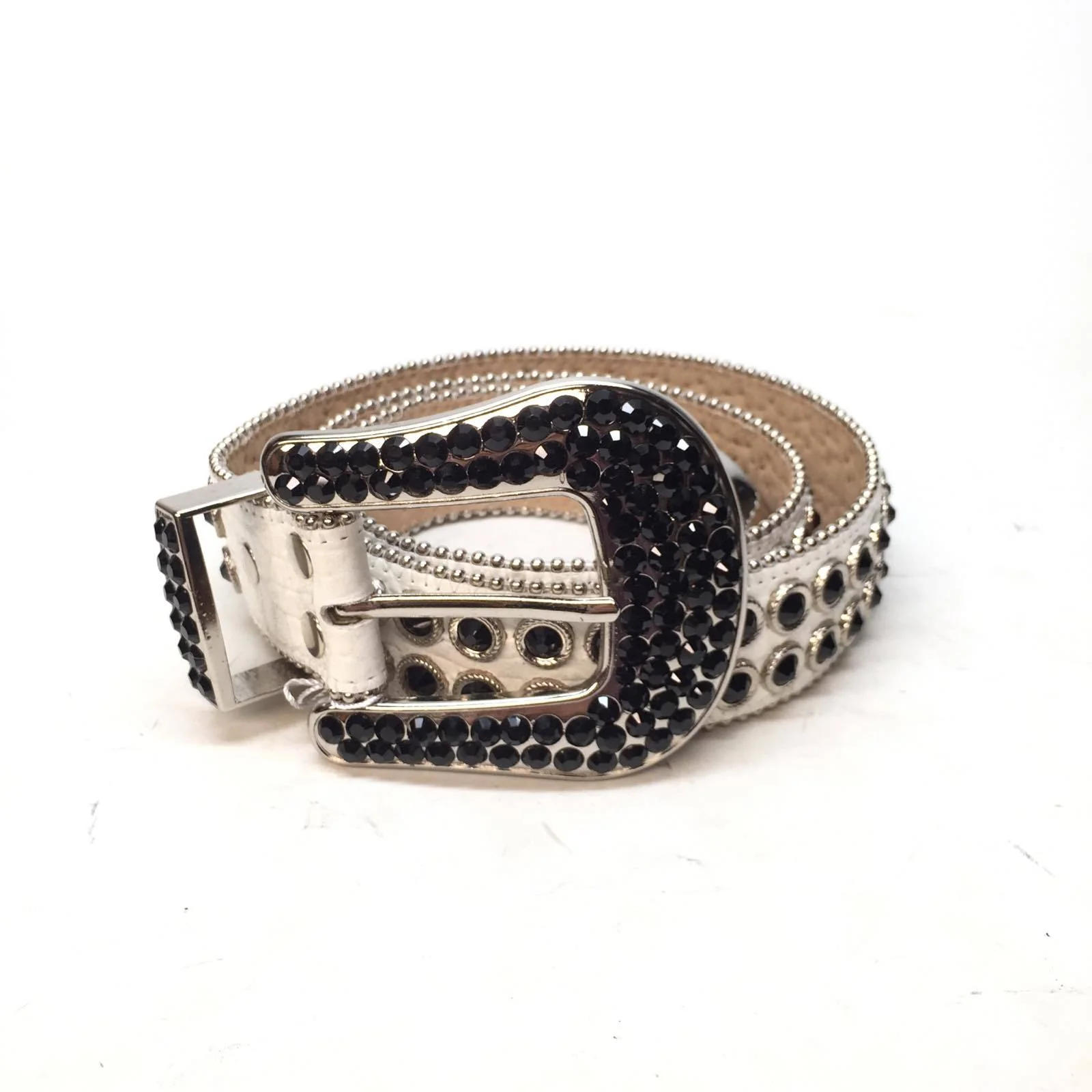 b.b. Simon Fully loaded White Black Crystal Belt - Image 4