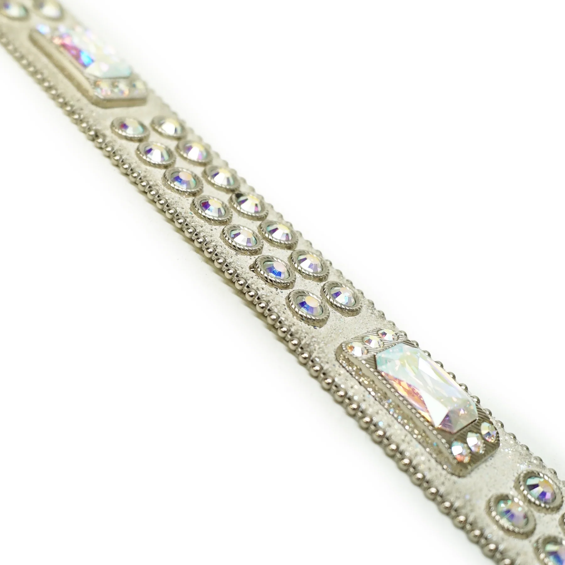 b.b. Simon Glitter Iridescent Block Crystal Belt - Image 2