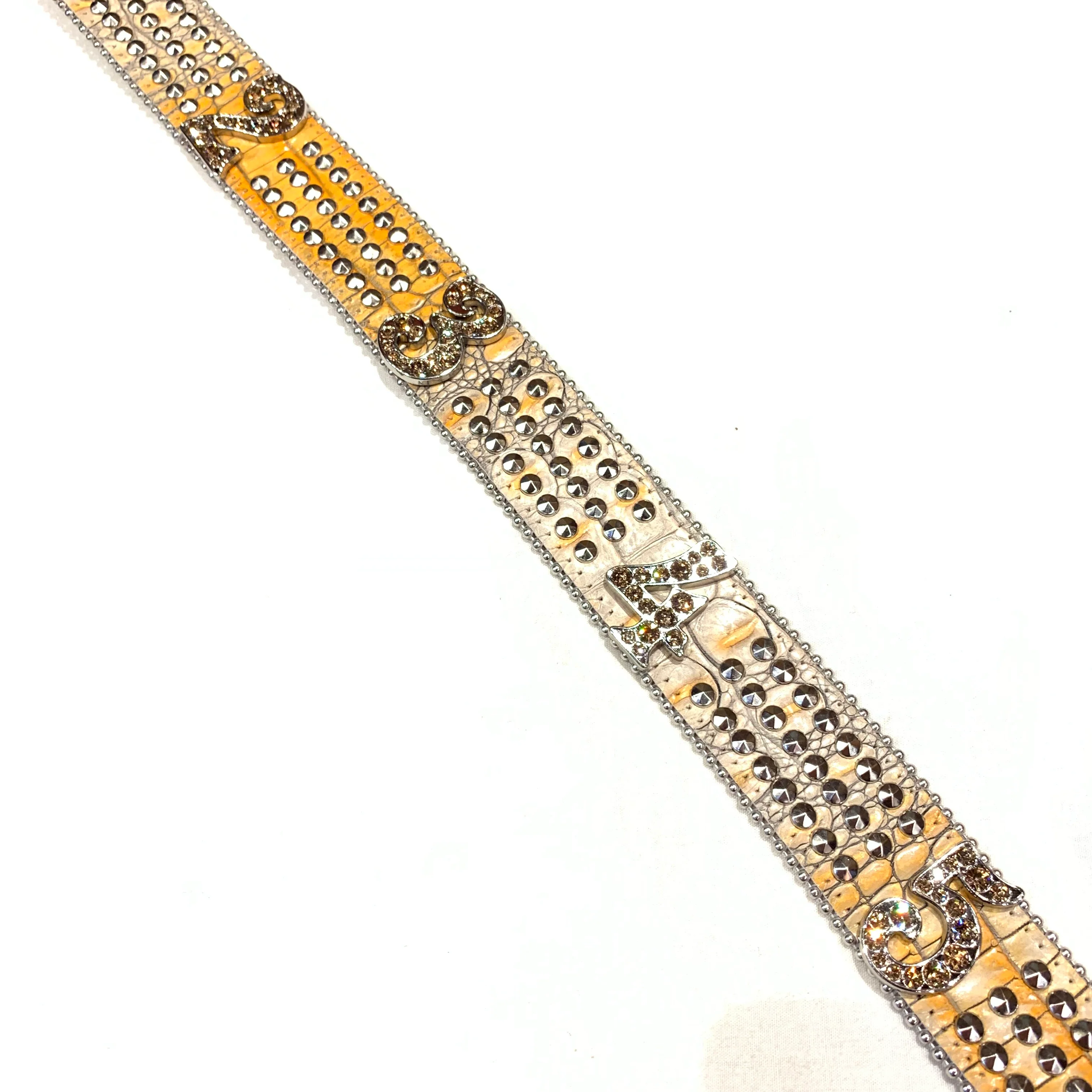 b.b. Simon "Gold Numbers" Studded Crystal Belt - Image 6