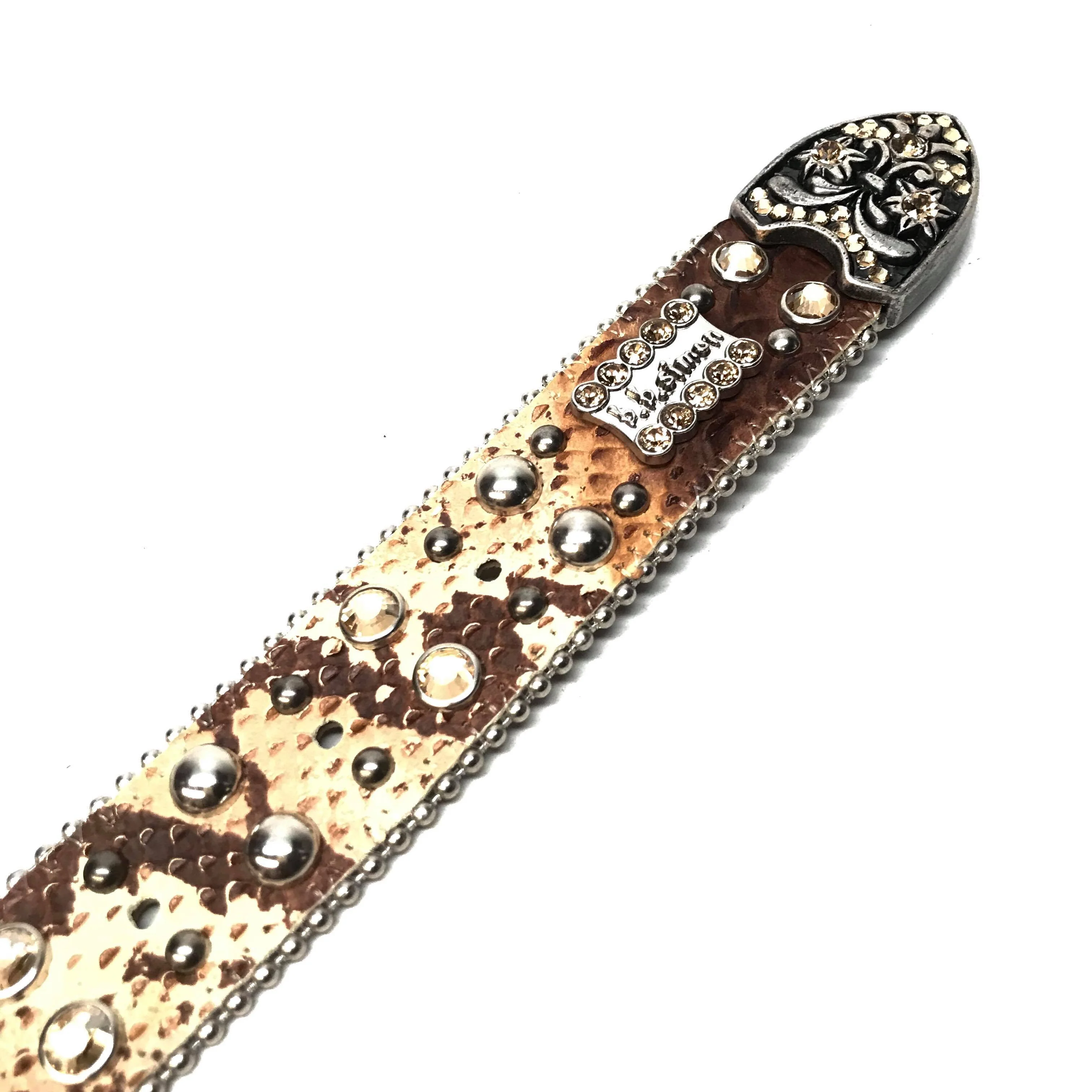 b.b. Simon 'Natural Python' Arch Crystal Belt - Image 5