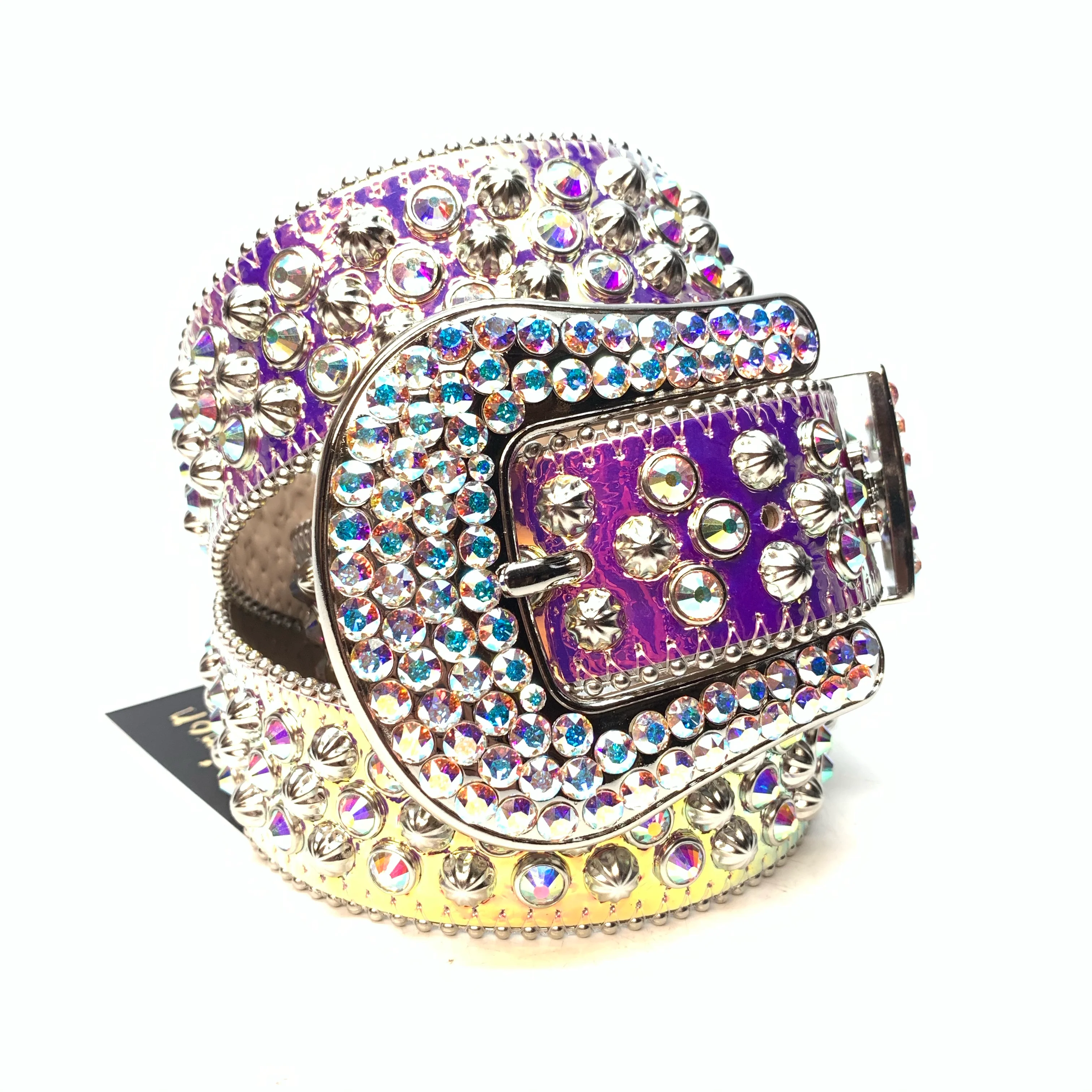 b.b. Simon 'Nebula Two Tone' Big B Studded Crystal Belt - Image 2