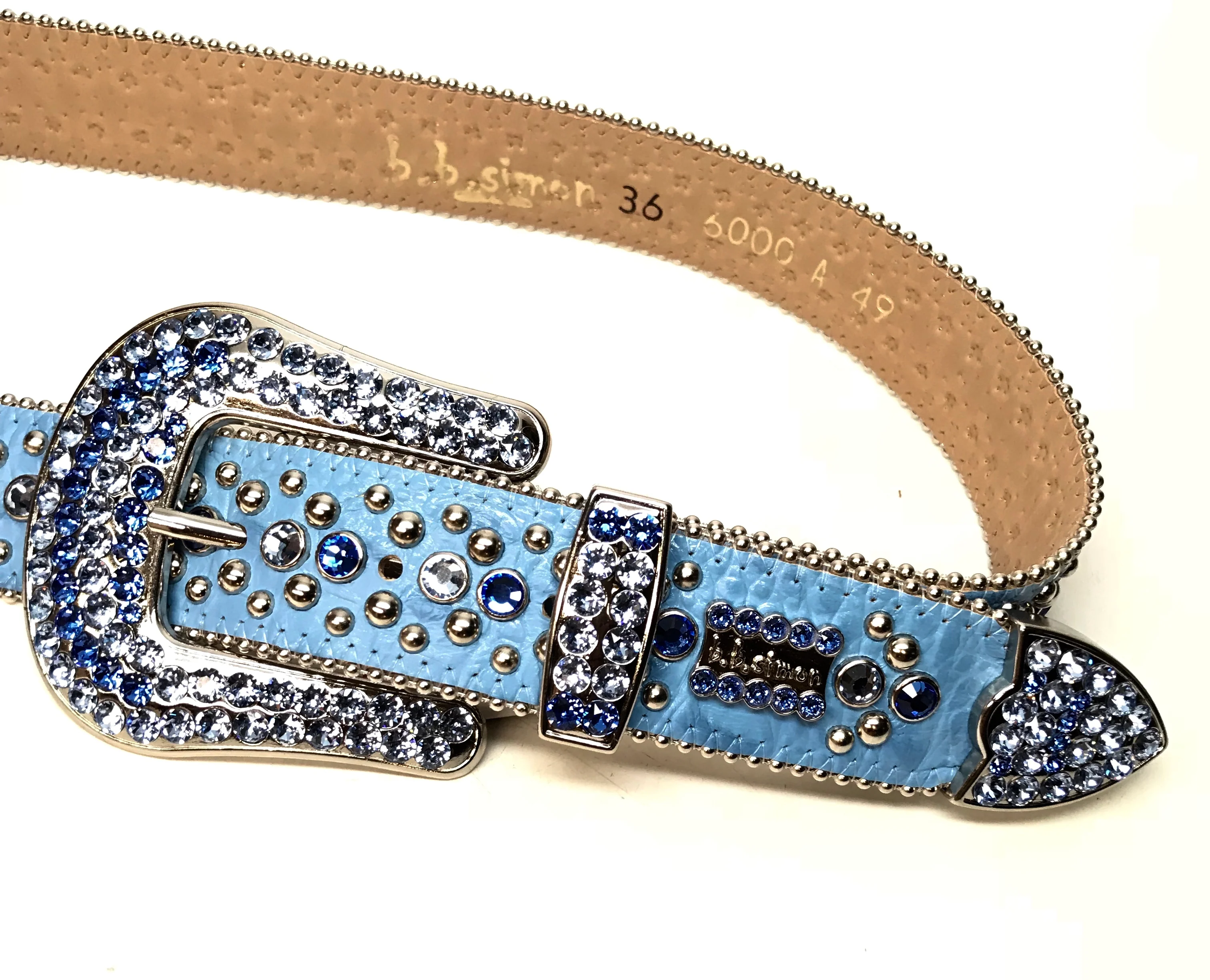 b.b. Simon Ocean Two Tone Crystal Belt - Image 4