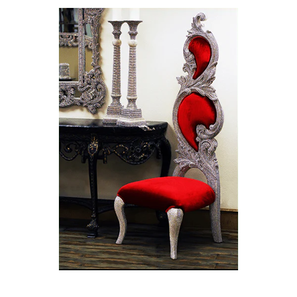 b.b. Simon Silver / Red CHAIR-101 Royal Crystal Chair - Image 5