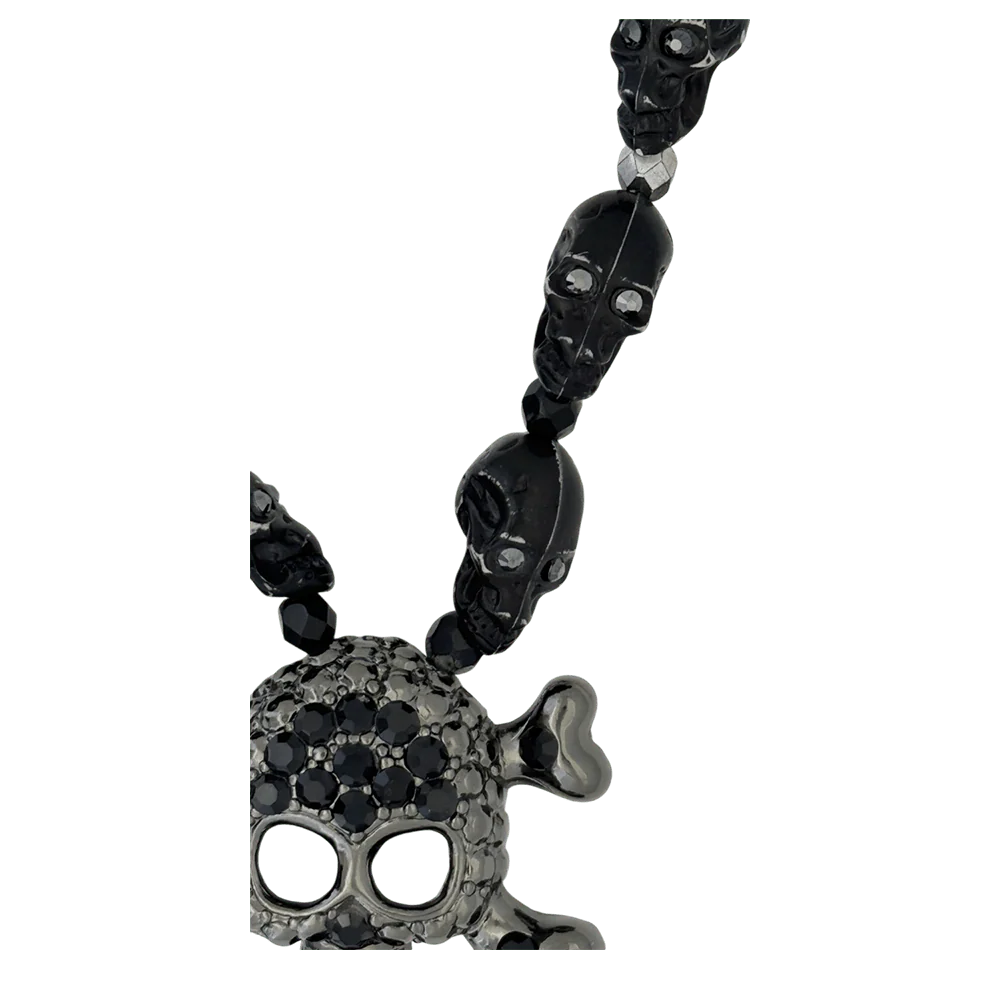 b.b. Simon Skull N Crossbones Nightmare Necklace – Black/Jet - Image 2