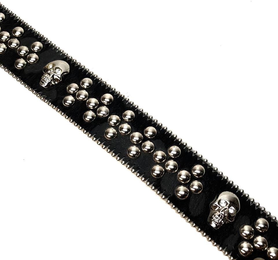 b.b. Simon 'Skull Studded' Pony Crystal Belt - Image 4
