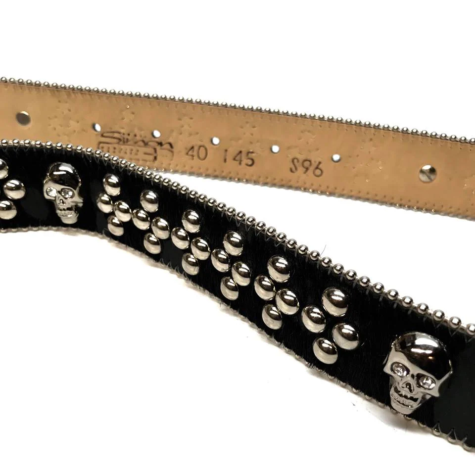 b.b. Simon 'Skull Studded' Pony Crystal Belt - Image 6
