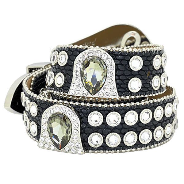 b.b. Simon Triple Black Diamond Crystal Belt - Image 4