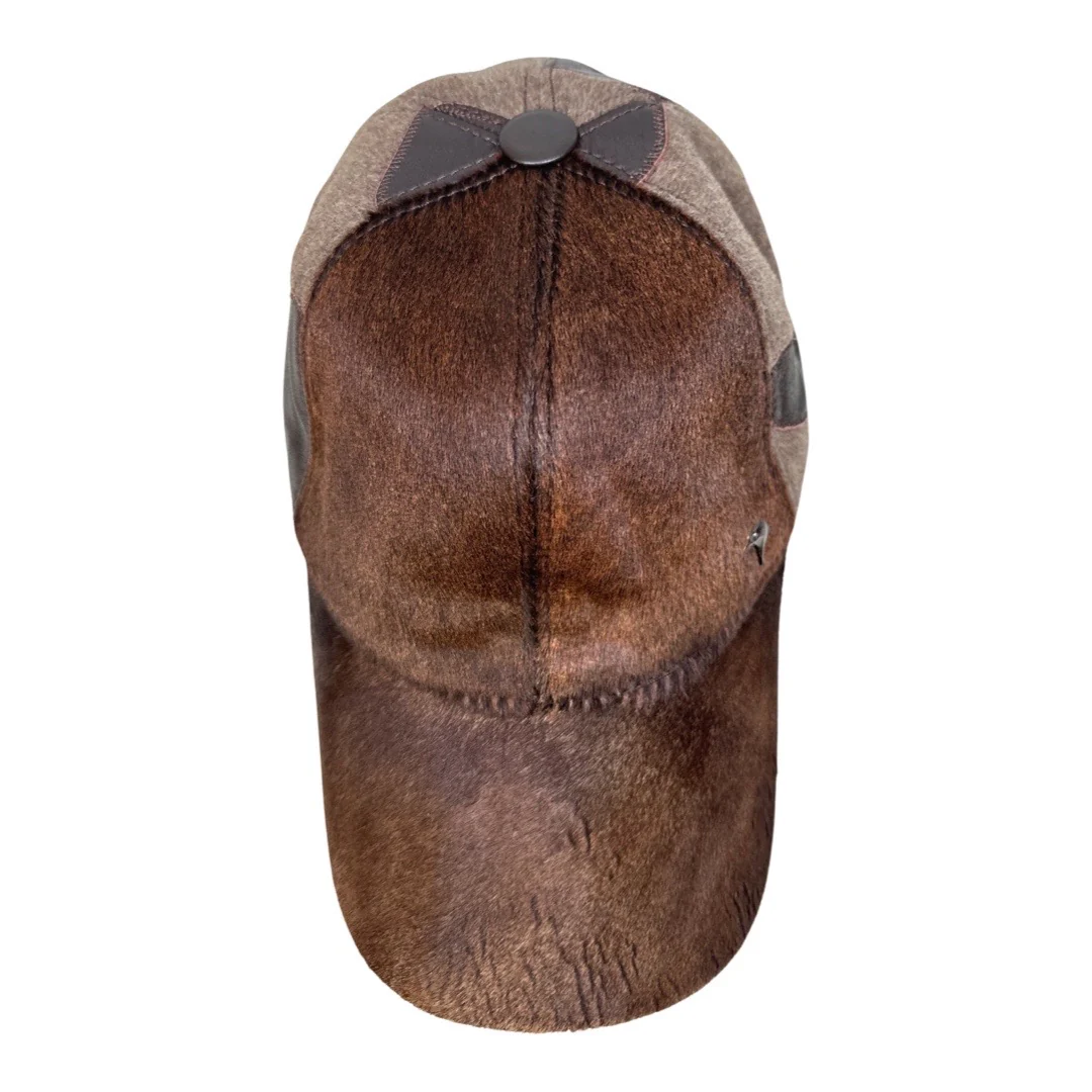 Kashani Brown Pony Hair / Yak Wool Base Ball Hat - Image 3