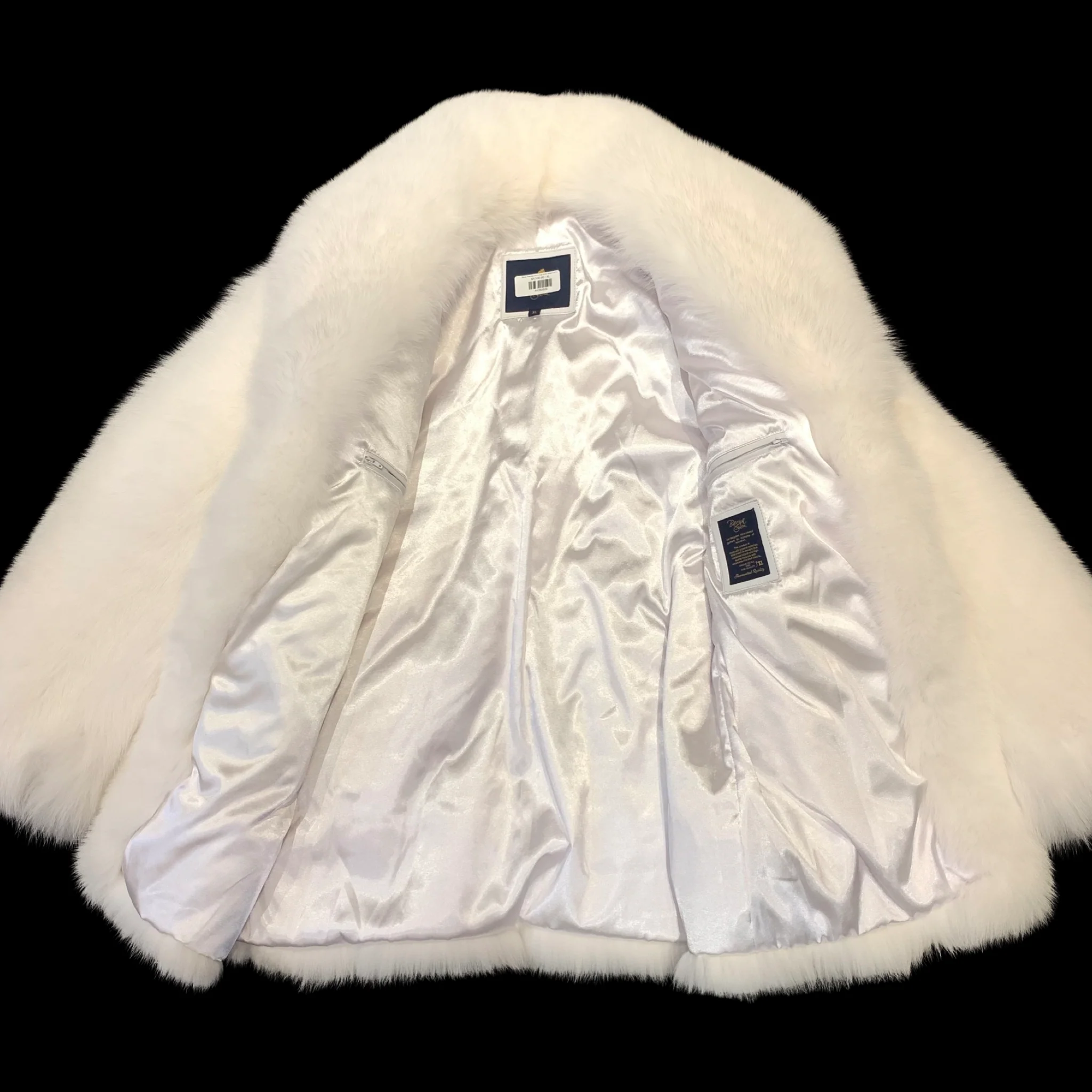 Barya NewYork Men's Full Arctic White Fox Fur Coat - Image 8