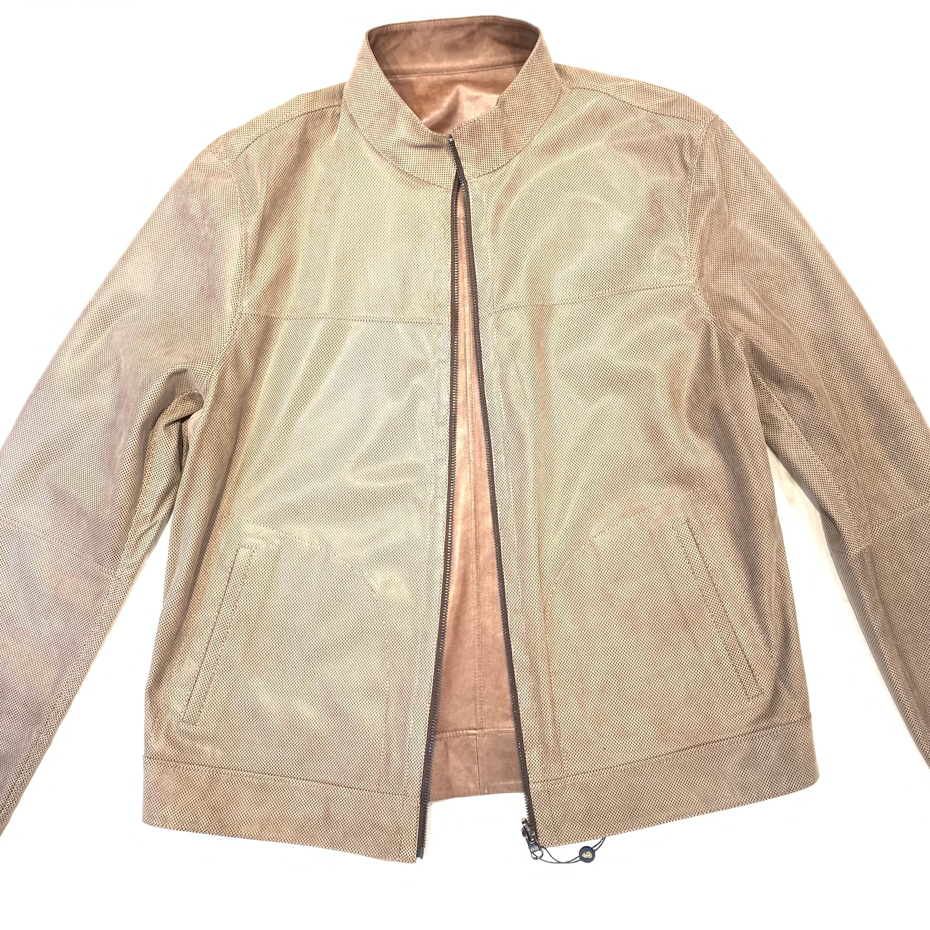 Barya NewYork Vizon Brown Reversible Lambskin Button Shirt - Image 7