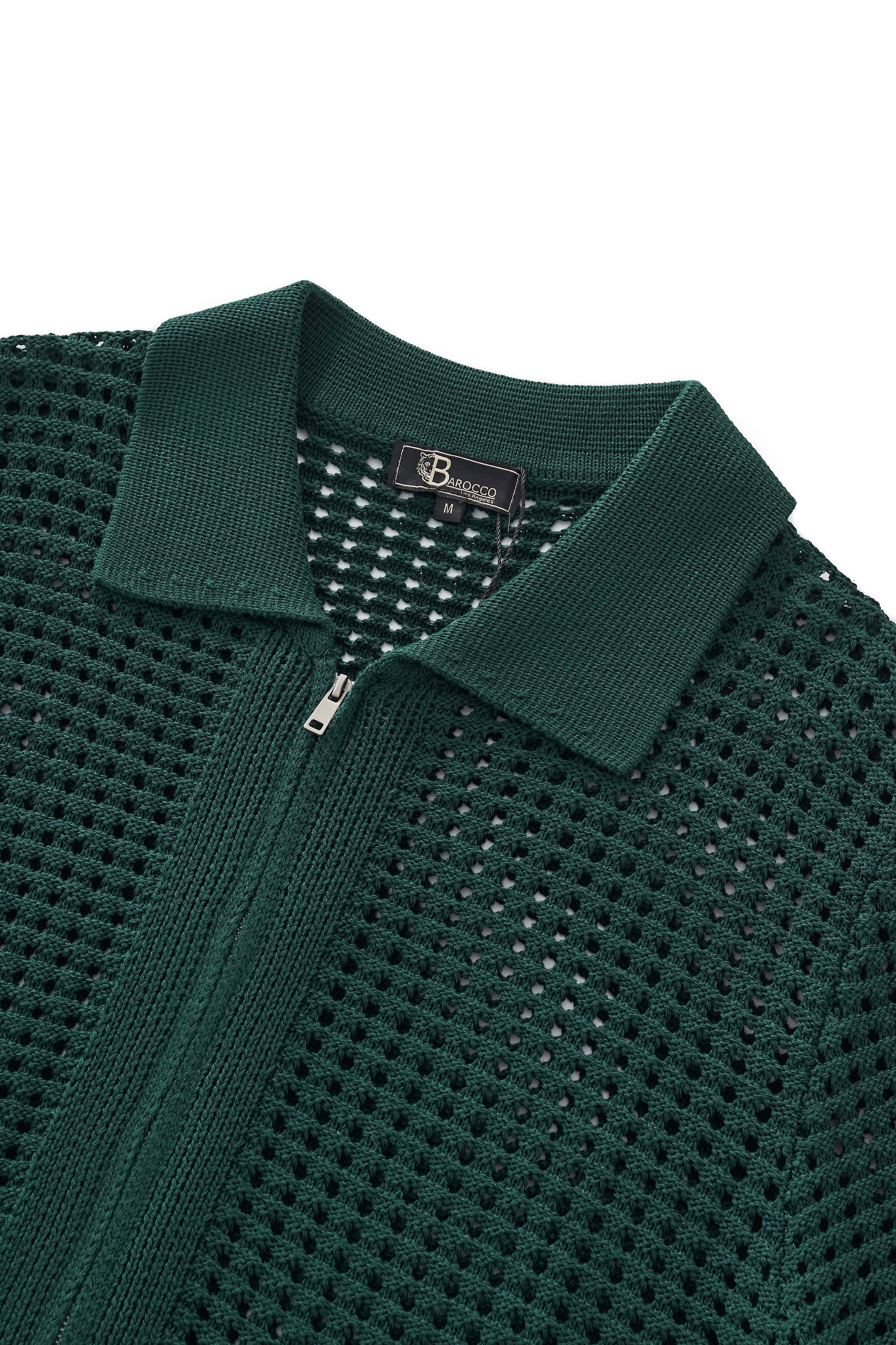 Breeze Mesh Zip Knit SS Shirt HUNTER GREEN - Image 3