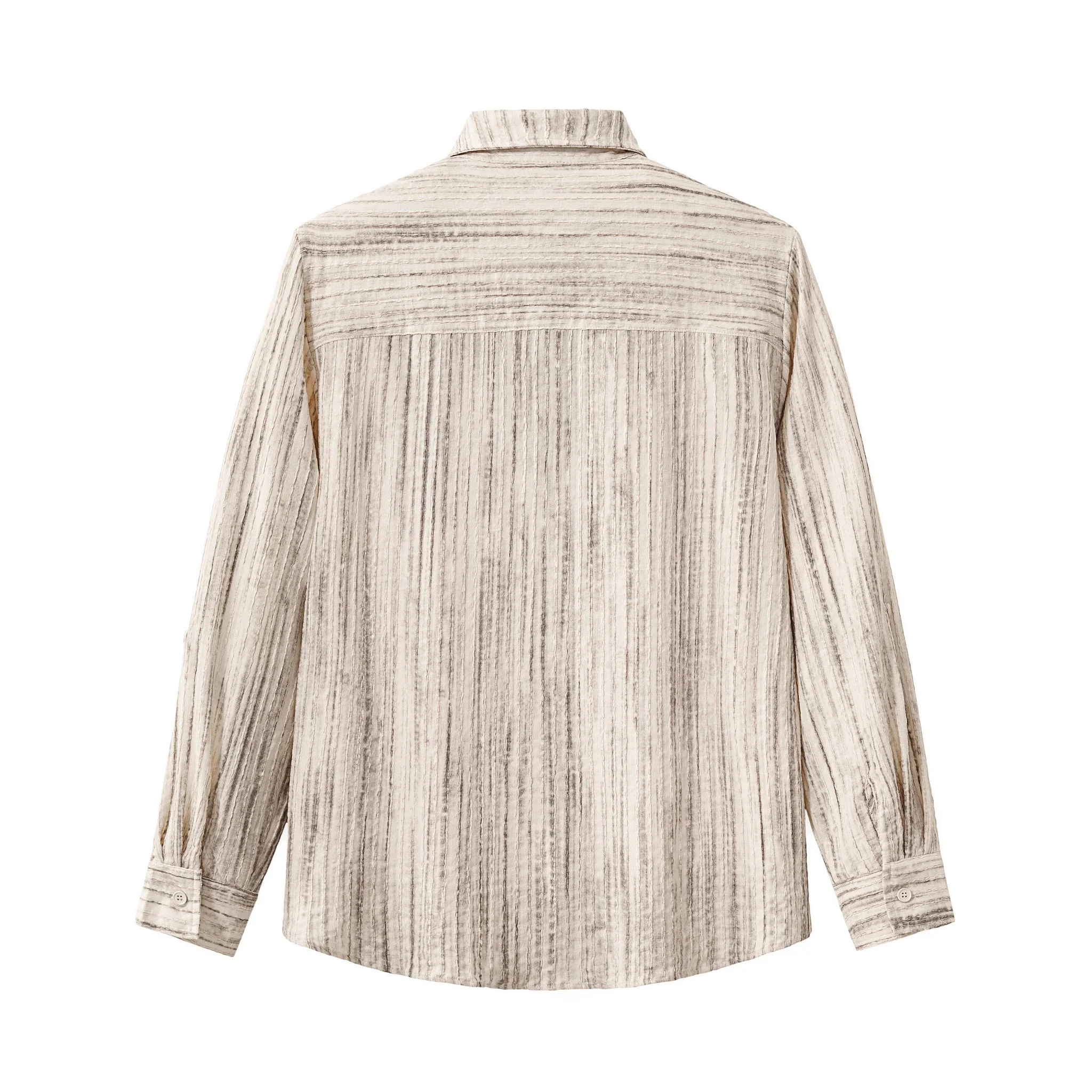 Canyon Set – Printed LS Shirt & Pleated pant TAUPE - Image 4