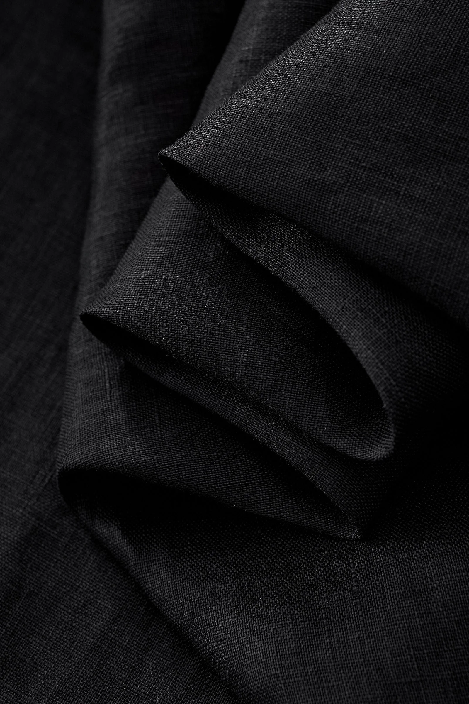 Capri Linen Shirt BLACK - Image 11